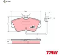 TRW Brake Pad Set GDB1367 - Disc Brake for VW Transporter/Caravelle T4 (1990-2003)