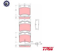 TRW Brake Pads Set Front GDB1368 7D0698151C 7D0698151H 23176 OE Quality Part