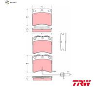 TRW Brake Pads Set Front GDB1368 7D0698151C 7D0698151H 23176 OE Quality Part