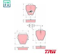 TRW Disc Brake Pads GDB1371 for AUDI A8 D2, A6 C5 and A6 C5 Avant