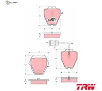 TRW Disc Brake Pads GDB1371 for AUDI A8 D2, A6 C5 and A6 C5 Avant