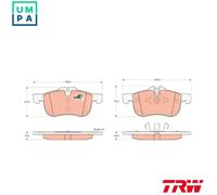 TRW Front Brake Pad Set – Rover 75 (204D2/M47R) 2.0 – Fits Aug 2001 to Aug 2005