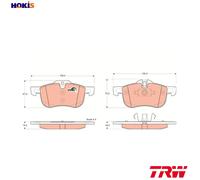 TRW Front Brake Pad Set – Rover 75 (204D2/M47R) 2.0 – Fits Aug 2001 to Aug 2005