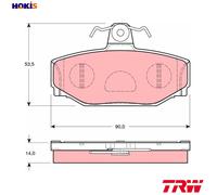 Brake Pad Set, disc brake TRW GDB1377 for VOLVO 960 (964) 2.4 1991-1994