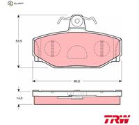 Brake Pad Set, disc brake TRW GDB1377 for VOLVO 960 (964) 2.4 1991-1994