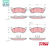 TRW GDB1379 Brake pad set