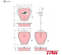 TRW GDB1381 Brake pad set