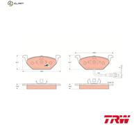 TRW GDB1386 Front Brake Pads With Wear Sensor For Audi A2 2000 1.4 55kW 74HP