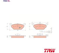 TRW GDB1386 Front Brake Pads With Wear Sensor For Audi A2 2000 1.4 55kW 74HP