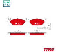 TRW GDB1386DTE Brake pad set