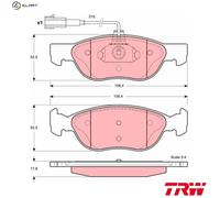TRW GDB1387 Brake pad set