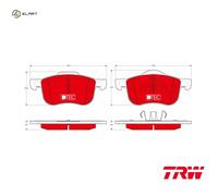 Brake pads GDB1388DTE TRW for VOLVO V70 S80 I XC70 I Cross Country V70 Mk II