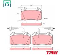 TRW Brake Pads GDB1392 Disc Brake Set for FIAT Alfa Romeo