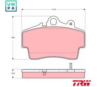 TRW Brake Pads Set GDB1394 - Front for Porsche Boxster 986 2.5 (1996-1999) M96.20