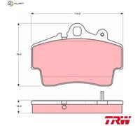 Brake Pads Set fits PORSCHE BOXSTER 986 2.5 Front 96 to 99 M96.20 TRW Quality