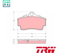 BRAKE PAD SET DISC BRAKE GDB1395 FOR PORSCHE BOXSTER 911/Convertible/Targa 2.9L