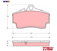 TRW GDB1395 Brake pad set