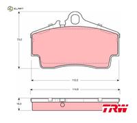 TRW GDB1395 Brake pad set