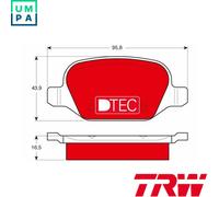 BRAKE PAD SET DISC BRAKE GDB1396DTE FOR ALFA ROMEO 147 GT 156/Sportwagon FIAT
