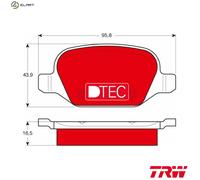 TRW GDB1396DTE Brake pad set