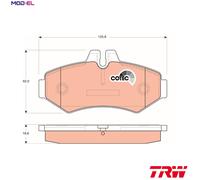 TRW Brake Pads GDB1399 - Genuine Rear (R90) for Mercedes-Benz & VW