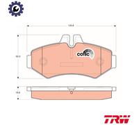 Brake pads GDB1399 TRW for MERCEDES-BENZ VW