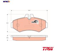 BRAKE PAD SET DISC BRAKE GDB1399 FOR VW LT/Mk/II/Platform/Chassis/28-46/Van 2.3L
