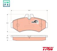 TRW Brake Pads GDB1399 - Genuine Rear (R90) for Mercedes-Benz & VW