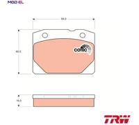 TRW GDB140 Brake pad set