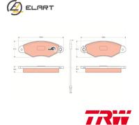 BRAKE PAD SET DISC BRAKE GDB1402 FOR RENAULT KANGOO/Express NISSAN 1.9L 4cyl
