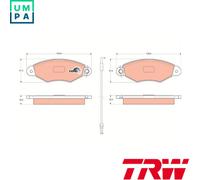 BRAKE PAD SET DISC BRAKE GDB1402 FOR RENAULT KANGOO/Express NISSAN 1.9L 4cyl