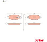 TRW Brake Pads GDB1402 Front Set for Renault & Nissan