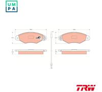 TRW Brake Pads GDB1402 Front Set for Renault & Nissan