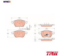 Brake pads GDB1403 TRW for AUDI SKODA VW SEAT
