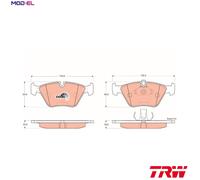 Brake pads GDB1404 TRW for BMW 5 5 Touring 3 Coupe