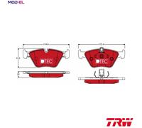 Brake pads GDB1404DTE TRW for BMW 5 5 Touring 3 Coupe
