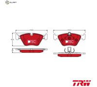 Brake pads GDB1404DTE TRW for BMW 5 5 Touring 3 Coupe