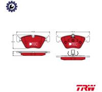 Brake pads GDB1404DTE TRW for BMW 5 5 Touring 3 Coupe