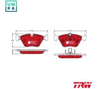 TRW GDB1404DTE Brake pad set