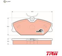 TRW Brake Pad Set GDB1405 - Front - Fits Renault Megane I, Laguna I, Scenic I, Safrane II
