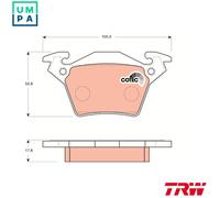 Brake pads GDB1408 TRW for MERCEDES-BENZ VITO Bus V-CLASS VITO Van