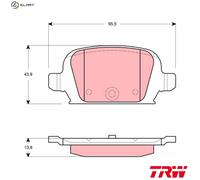 BRAKE PAD SET DISC BRAKE GDB1412 FOR HOLDEN VAUXHALL TIGRA/TwinTop CORSA/Mk/II