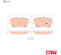 TRW Brake Pad Set GDB1413 - Disc Brake for Mercedes-Benz C-Class, CLK, SLK