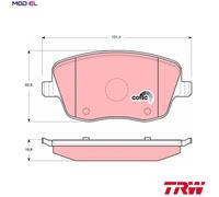 TRW GDB1414 Brake pad set