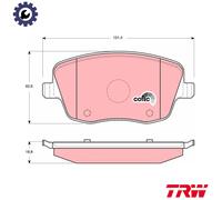 TRW GDB1414 Brake pad set