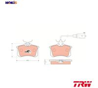 TRW Brake Pad Set GDB1415 – Rear Disc Brake, fits VW Sharan (7M_) 1996-2002