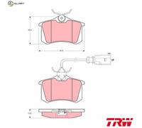 TRW GDB1417 Brake pad set