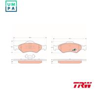 Brake pads GDB1418 TRW for FORD MAZDA