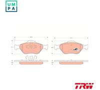 TRW GDB1419 Brake pad set