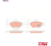 TRW GDB1419 Brake pad set